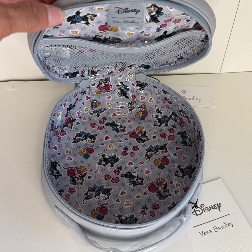Vera Bradley Disney Whimsy Cosmetic Case in the Mickey Mouse Piccadilly Paisley - Picture 9 of 11